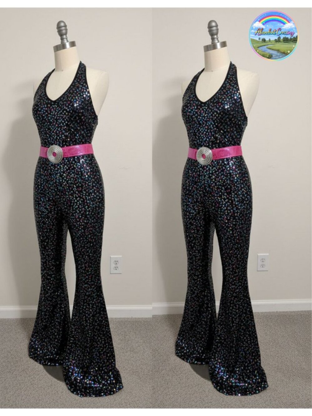 70s Disco Jumpsuit Costume Adult Women Halloween Party Cosplay Dreamgirl